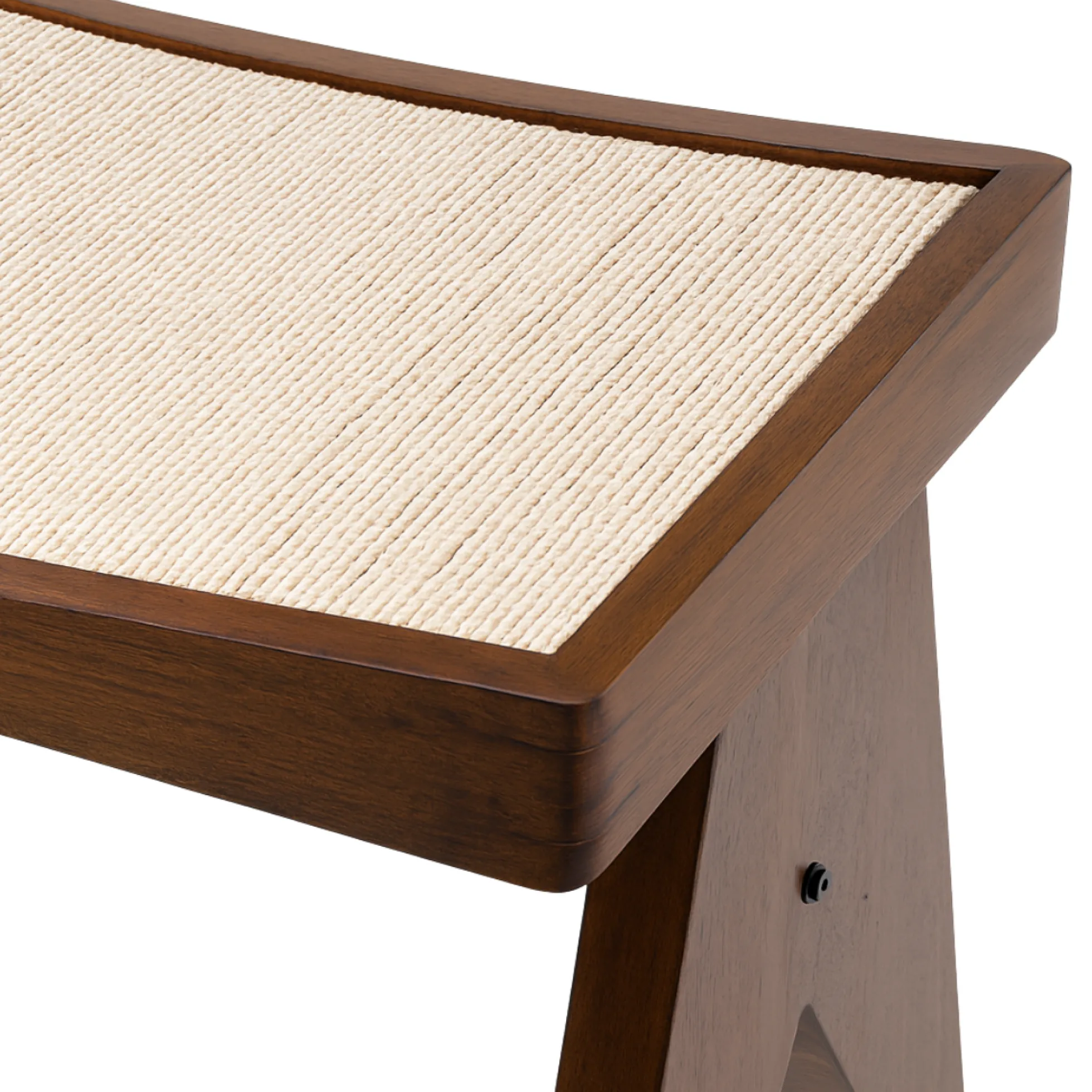Tabouret en chêne et rotin Tao