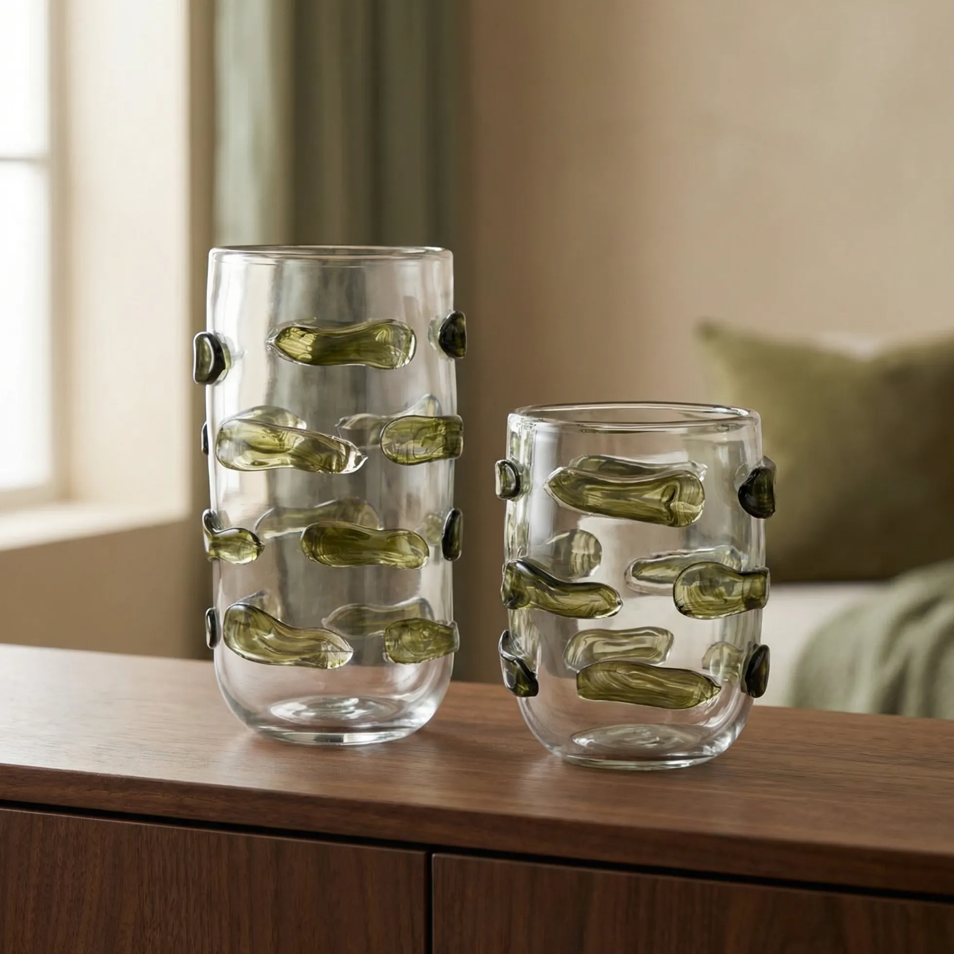 Vase en verre soufflé Vertone 28 cm