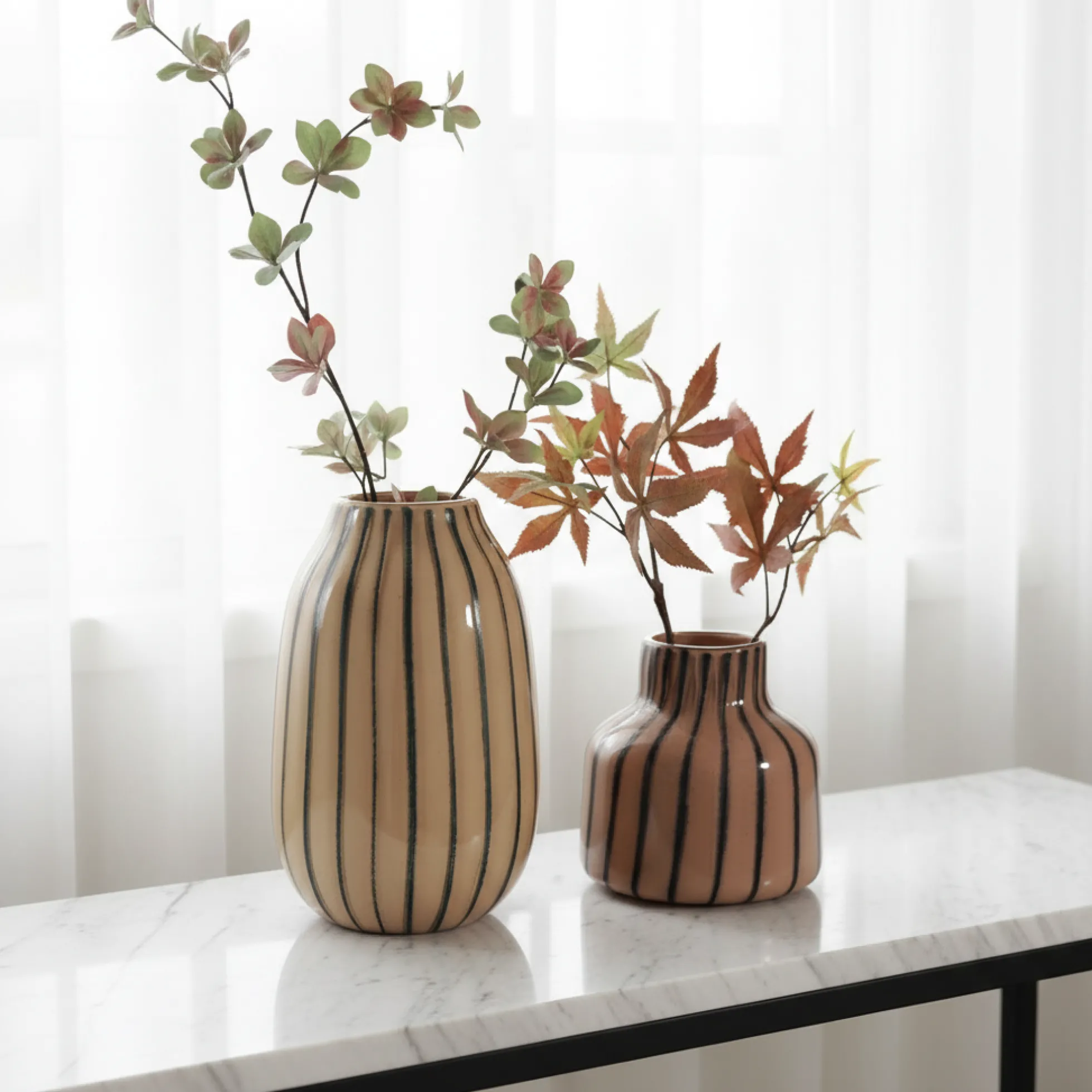 Vase en verre Strio 18 cm