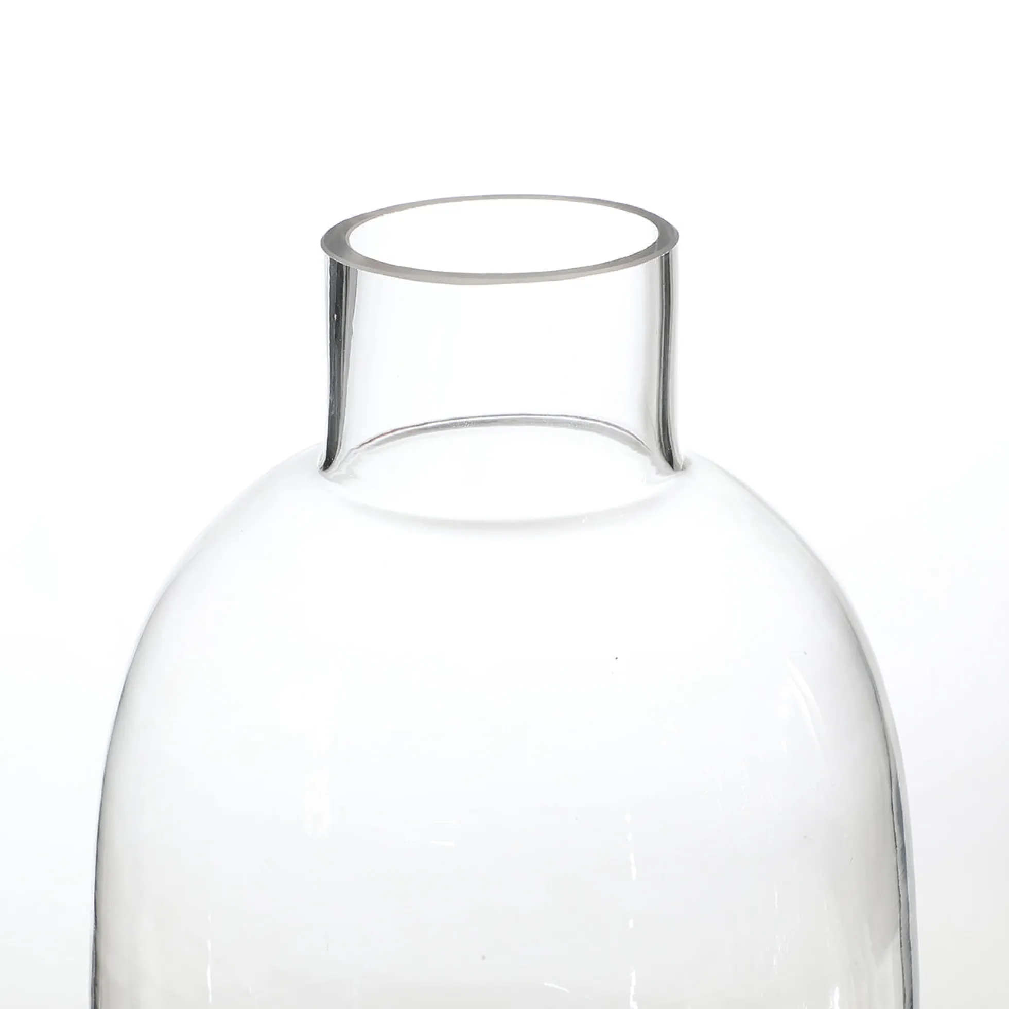 Vase transparent Arrondi avec col étroit