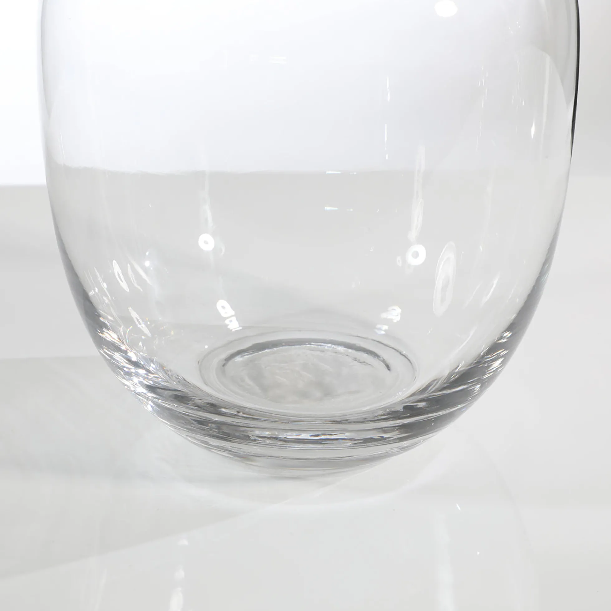 Vase transparent Arrondi avec un col large